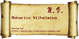 Moharics Vilhelmina névjegykártya